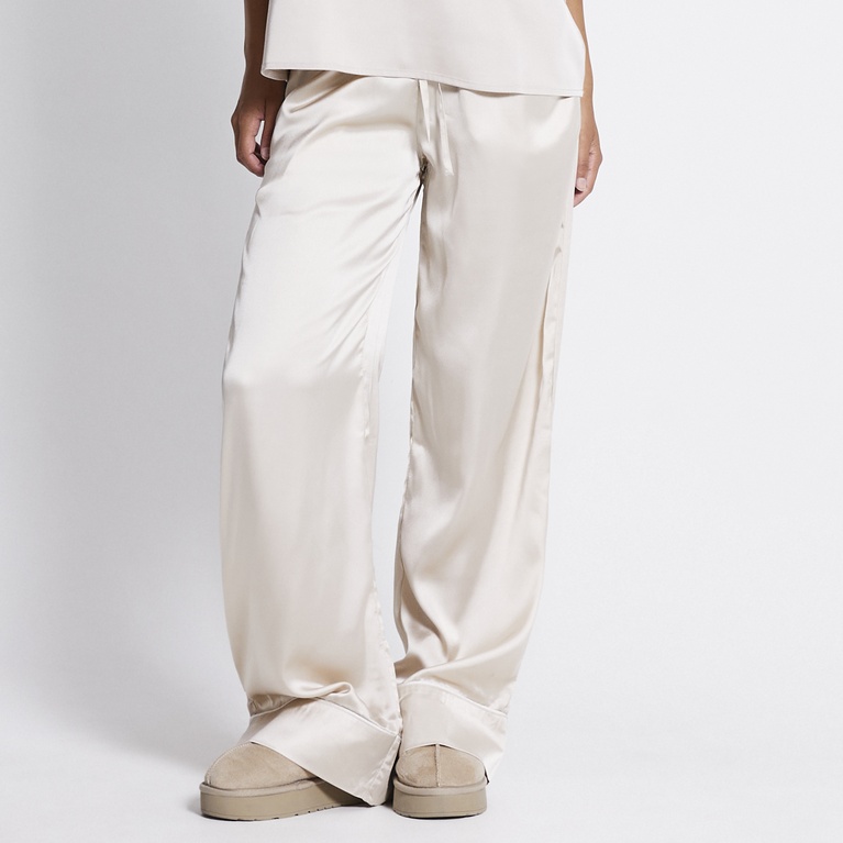 Satin pj pants "Maria" Soft Beige